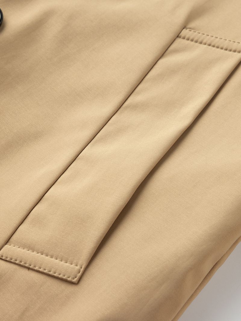 Slim-Fit-Trenchcoat für Herren – Leichter, zweireihiger Mantel im britischen Stil aus Modal und Kaninchenfell (XS-2XL, Schwarz/Khaki/Beige)_voghion.com