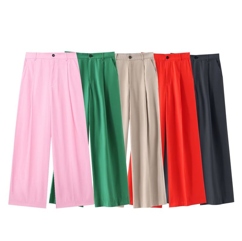 Women's 2024 Summer New Air Style Vertical Fold Pants_voghion.com