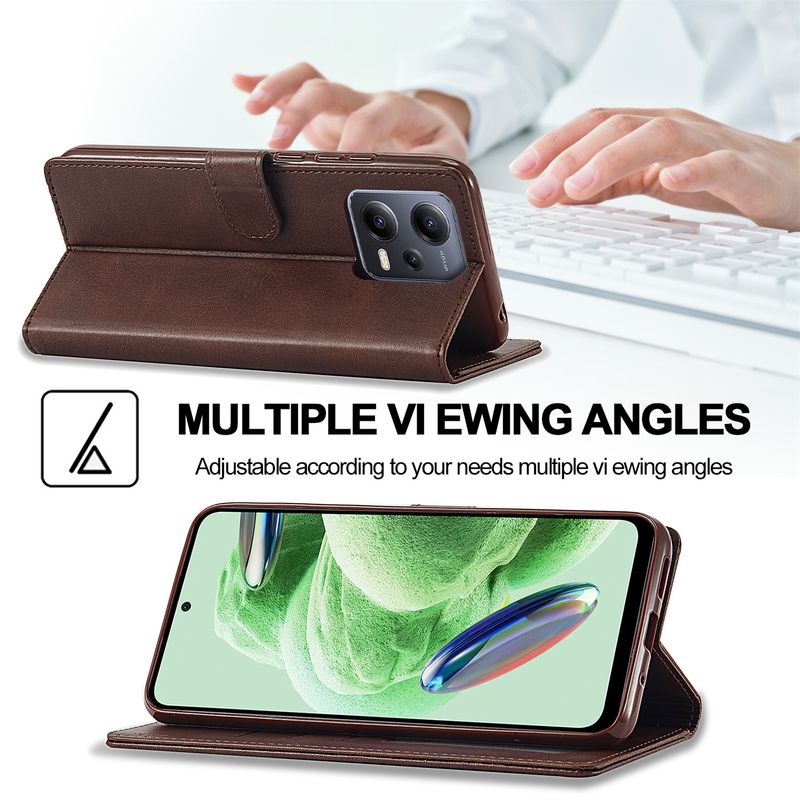Husă din piele pentru Xiaomi Redmi Note 14 13 12 13C 14C 14R A3 A4 Plus POCO C61 C75 C65 X6 X5 M6 Pro 4G 5G portofel cu suport pentru carduri_voghion.com