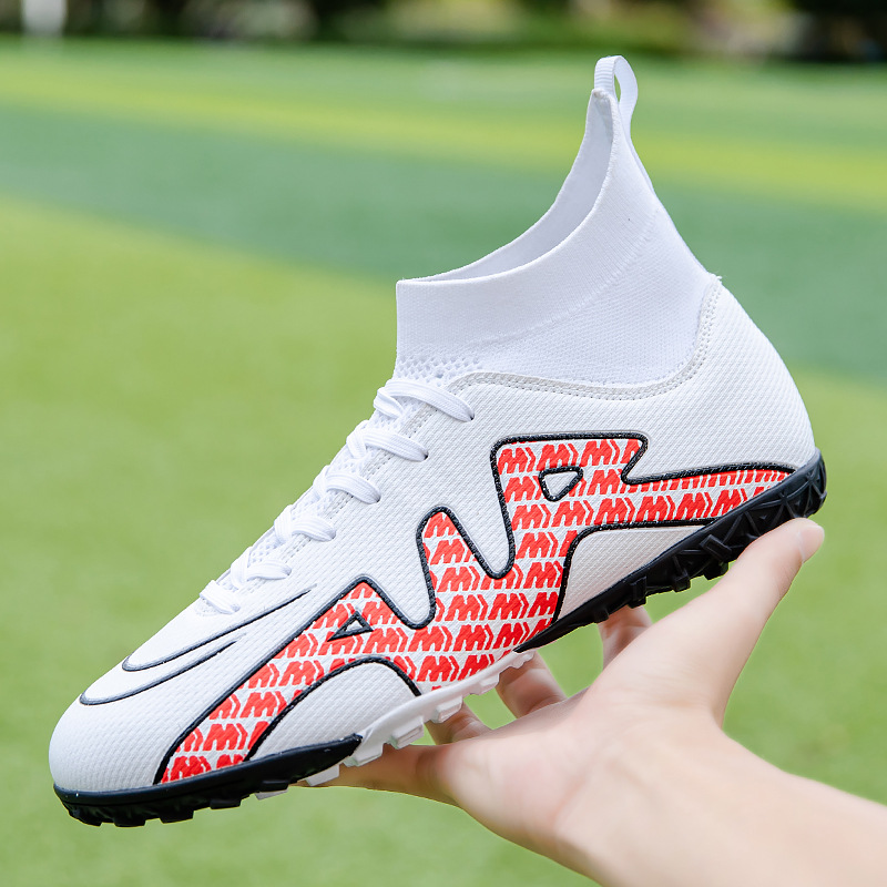 Nuove scarpe da calcio alte da uomo con tacchetti lunghi, perni rotti, suola piatta, colori misti, scarpe da competizione per studenti,_voghion.com
