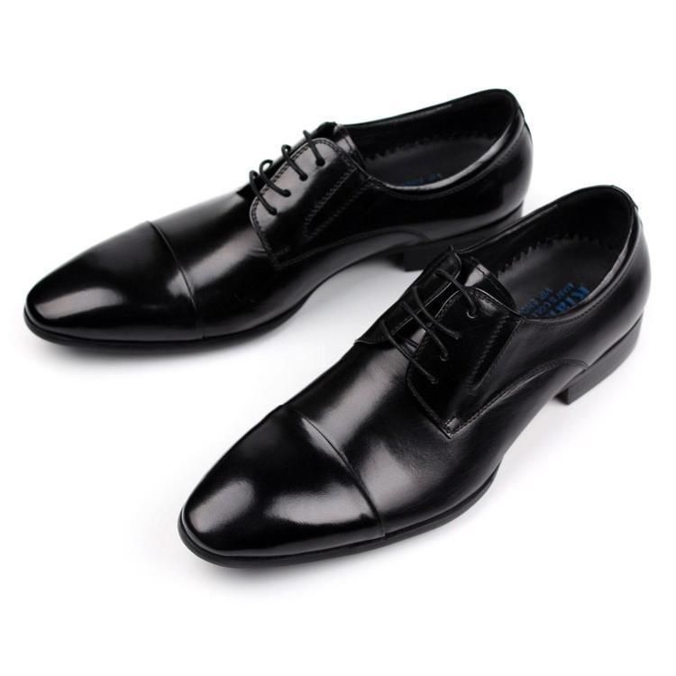 Regal Footwear Spring Summer New Men's British Style Pointed Toe Business Formal Casual Leather European Brogue Lace-up Groom Shoes_voghion.com