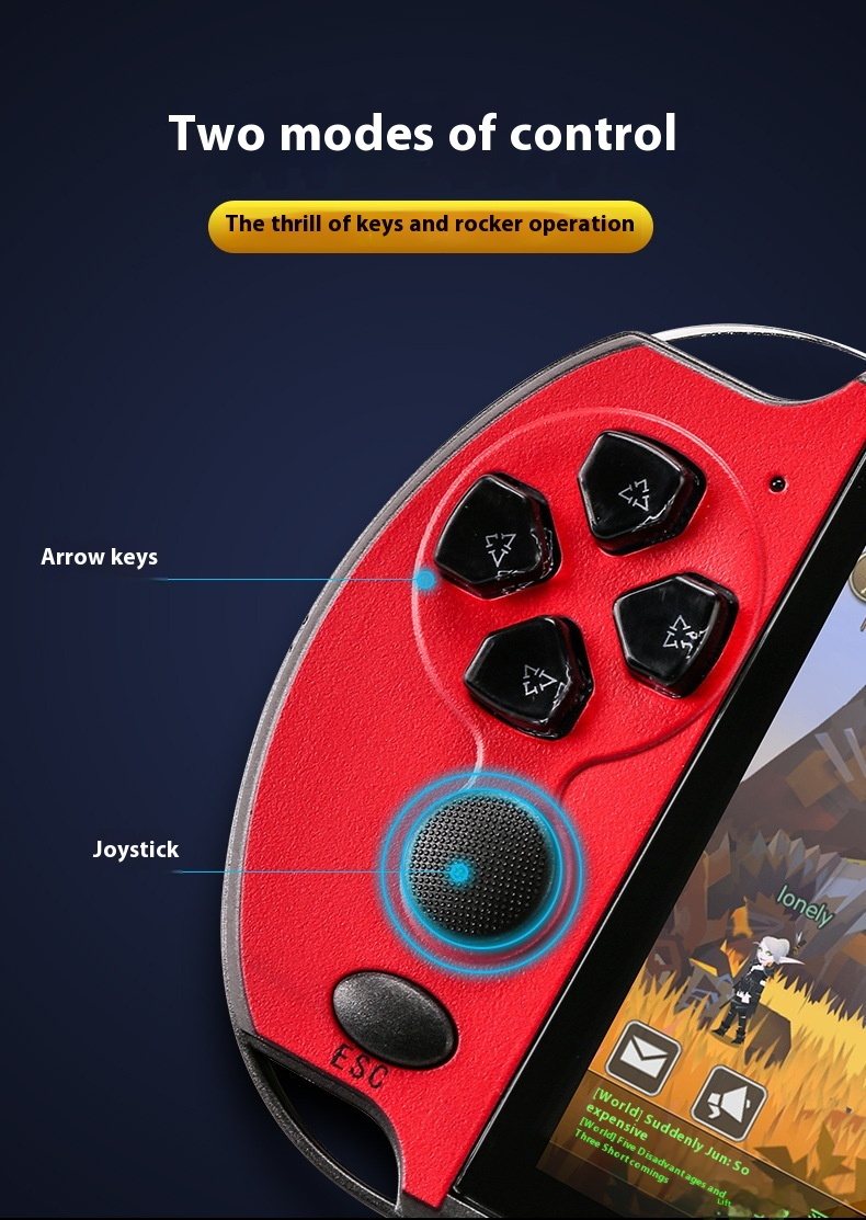 Console de jeu rétro X7 - taille de l'écran 4,3 pouces 5,1 pouces 7 pouces, prend en charge la télévision externe, les jeux peuvent être archivés, prend en charge les émulateurs de jeux_voghion.com
