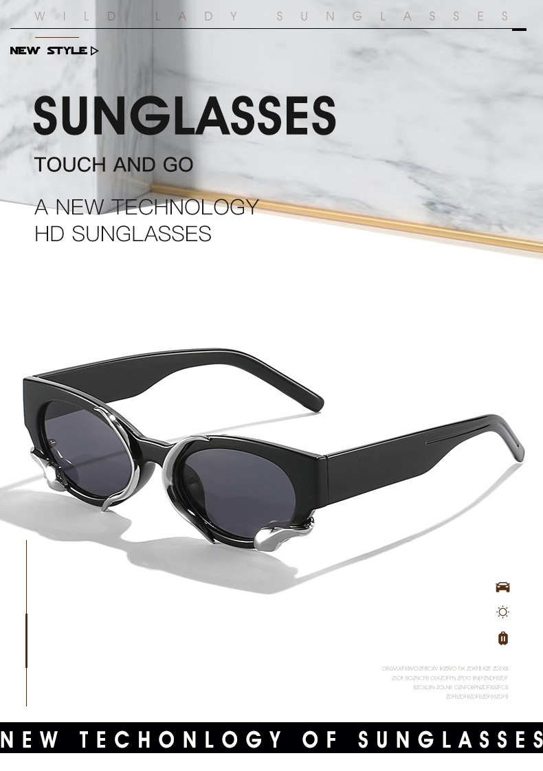 Unisex's sunglasses snake small frame sunglasses women's high-end steampunk cat-eye sunglasses_voghion.com