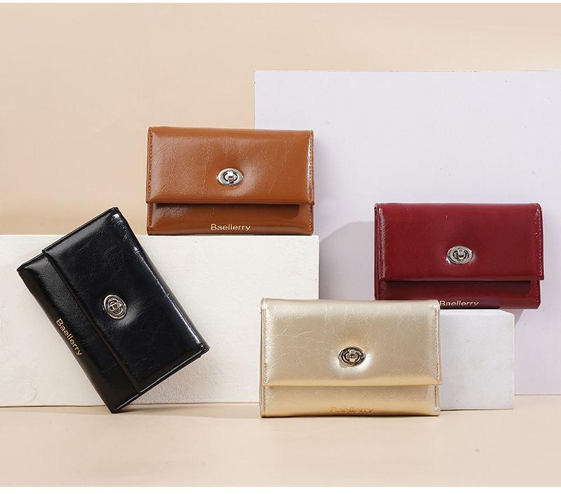 Damen Kurze Brieftasche Weibliche High-End Ins Stil Student Dreifach Gefaltete Brieftasche Modische Zipper Kleine Brieftasche Weibliche_voghion.com