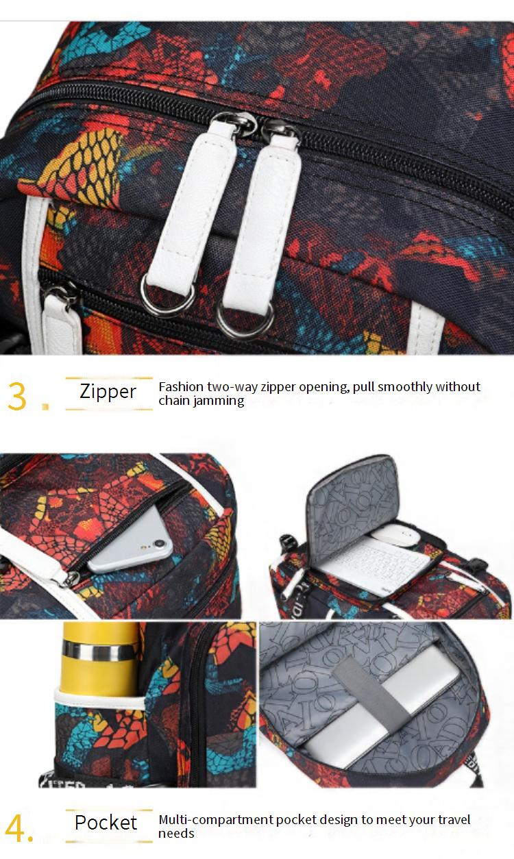 Borse da donna Zaino di grande capacità per uomo Stile Impermeabile Nuovo semplice Zaino per studenti Zaino per computer con trasferimento termico per uomo_voghion.com