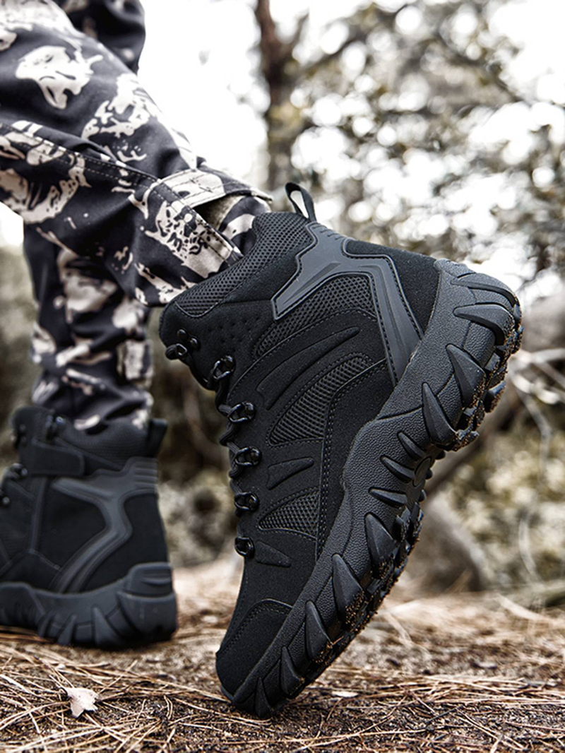 Men's Hiking Boots, Anti Slip And Comfortable Walking Boots, Men's Tactical Boots, Lightweight Casual Boots, Outdoor Hiking Boots_voghion.com
