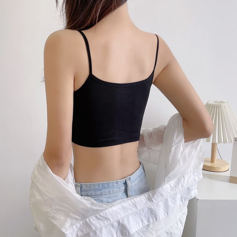 Summer Modal Camisole Vest, Short Style, Chest Wrap, Summer Thin Style, Outerwear, Strapless Underwear_voghion.com