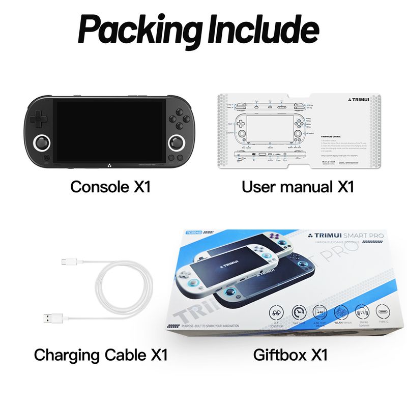Trimui Smart Pro Handheld 4.96''IPS Screen Console Linux System Retro Video Game Consoles Smartpro Gifts_voghion.com