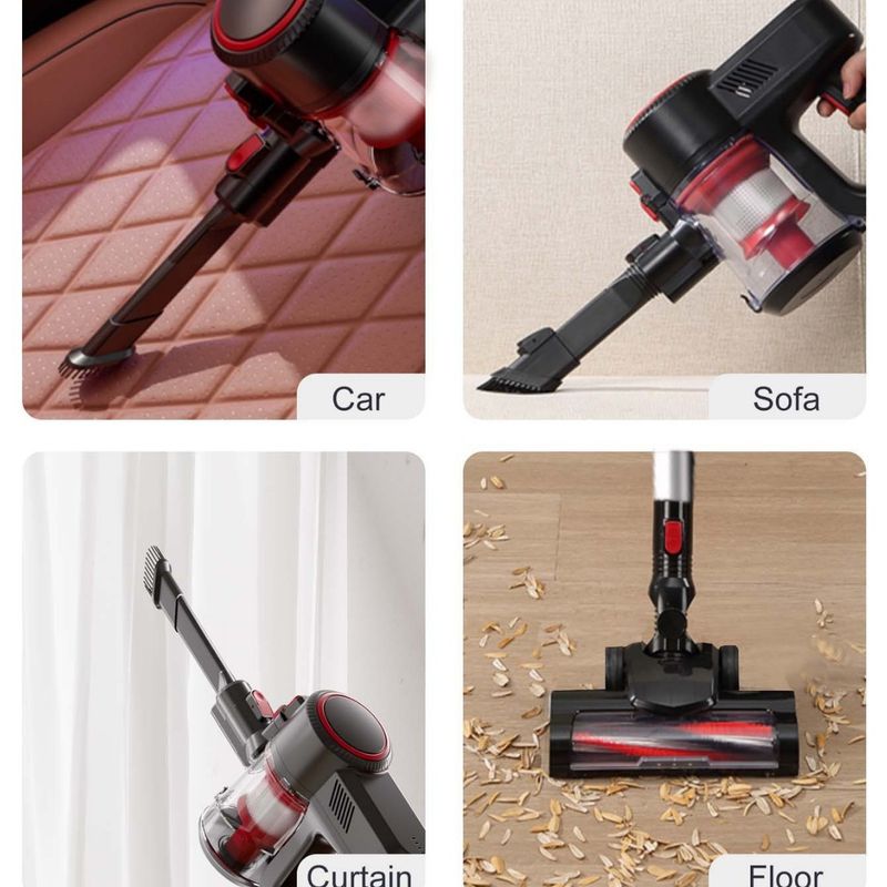 Cleaner With Brush 100W Handheld Upright Wireless Vacuum Machine Mite Removal Vacuuming And Mopping All-in-One_voghion.com