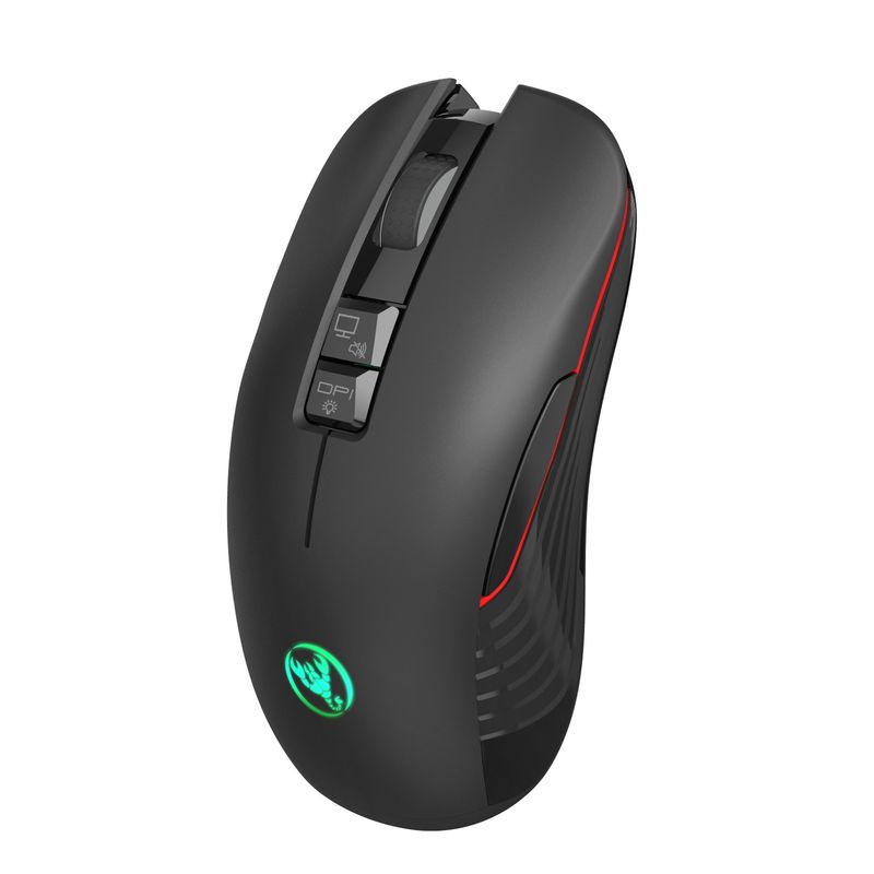 Neu T30 Wiederaufladbare Drahtlose 3600dpi Einstellbare Bunte Glow Spiel 7D Maus mit Licht_voghion.com