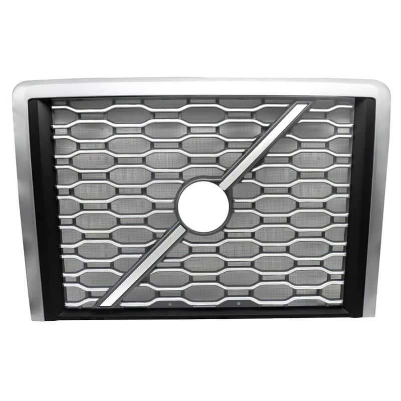 Chrome + Black Grille Fit For 2018+ Volvo VNL Semi Trucks, With Bug Screen_voghion.com