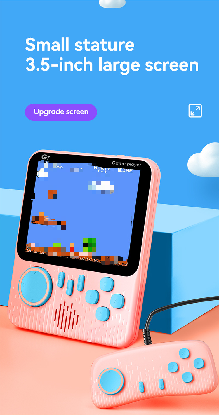 Handheld Gaming Console Ultra-Thin G7 Retro Portable Game Console with 666 Classic Games, HD Color Screen, FC Game Cartridge Console_voghion.com