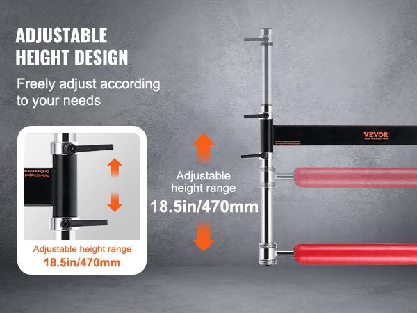 VEVOR Wall Mount Boxing Spinning Bar, Adjustable Punching Spinning Bar, Boxing Speed Trainer With Gloves, Red Reflex Boxing Bar, Boxing Training Equipment For Kickboxing, MMA, Stress Relief & Fitness_voghion.com
