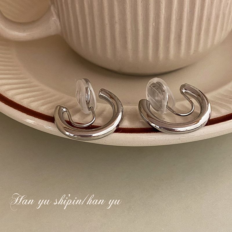 Nuovi orecchini a clip con spirale antizanzare in stile francese minimalista e cool, in metallo, non forati, per donna, versatili e alla moda_voghion.com