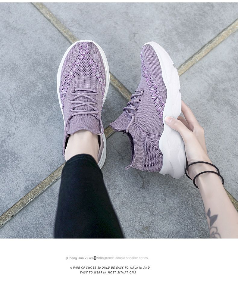 Frühlingspaar-Stil gewebte Socken, Schuhe, Sportschuhe, Freizeitschuhe, Übergröße_voghion.com