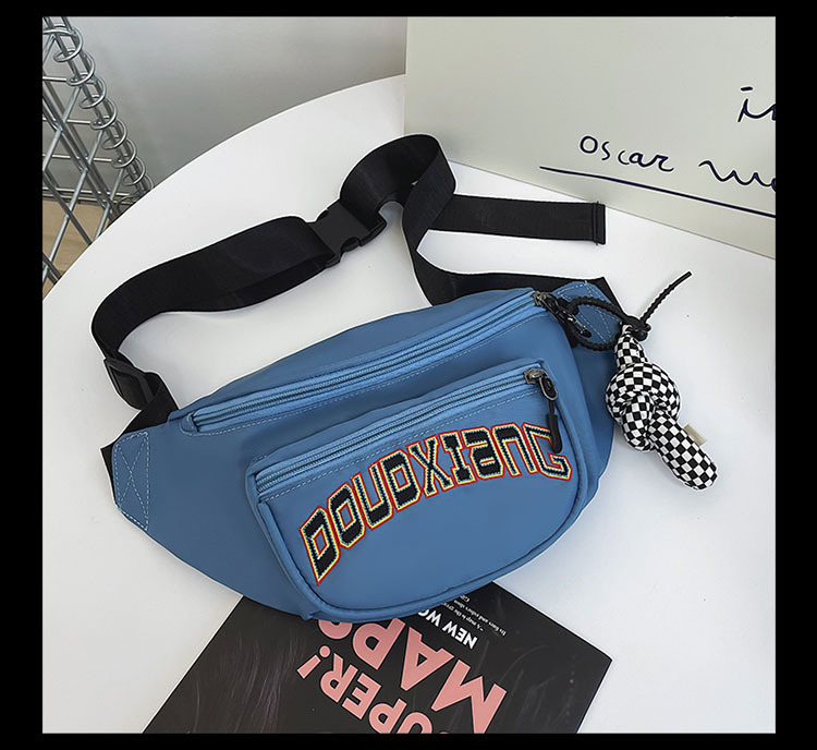 Nuovo marsupio da uomo versione coreana borsa a tracolla casual in nylon a tracolla borsa per il petto sportiva all'aria aperta di grande capacità_voghion.com