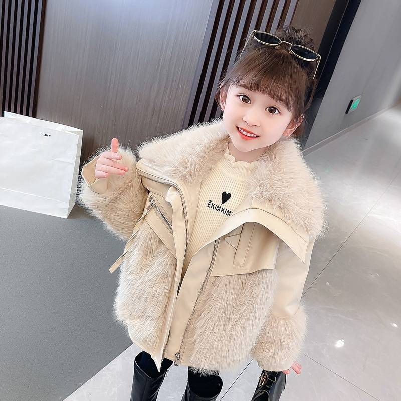 Mazuļu meiteņu apģērbs kokvilnas mētelis rudens un ziemas bērnu parka mazuļu meitenei stilīgs biezs vilnas tops_voghion.com