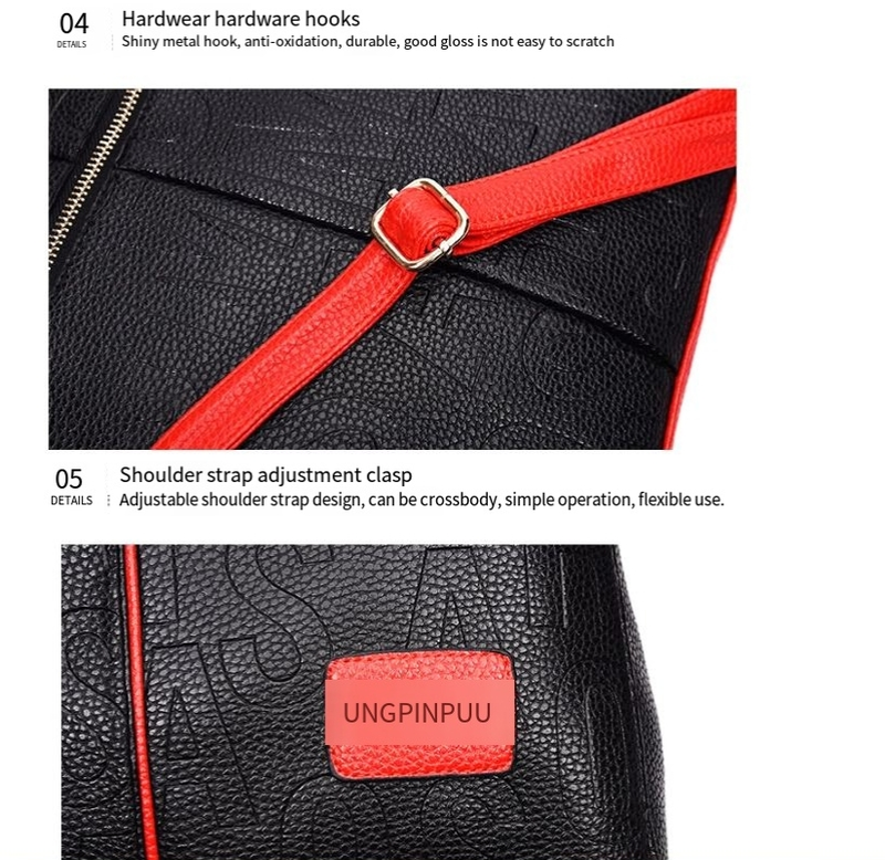 Sac à bandoulière mode mère et enfant avec lettres en relief, sac à main tendance, sac à bandoulière deux pièces pour femme_voghion.com