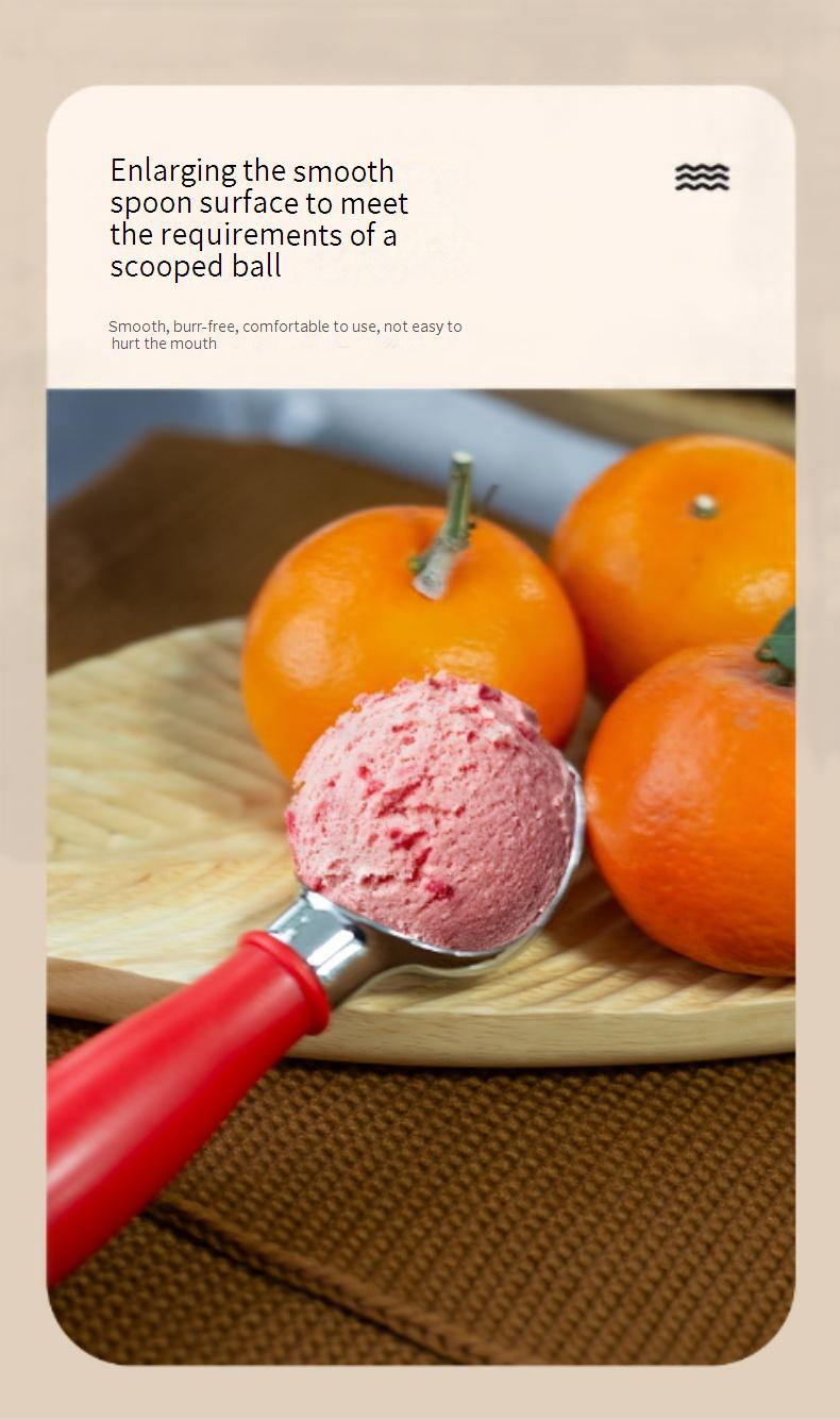 Cucchiaio per gelato e frutta in acciaio inox - Dosatore professionale a doppia faccia per preparare perfetti gelati, sorbetti e palline di anguria (lavabile in lavastoviglie)_voghion.com