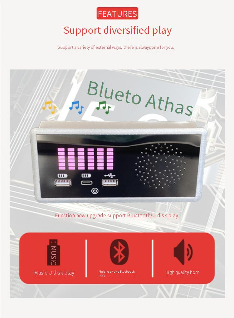 Enceintes portables Bluetooth multifonctions intégrées, carte d'enceintes rechargeables et insérables pour coiffeuse, lit moelleux_voghion.com