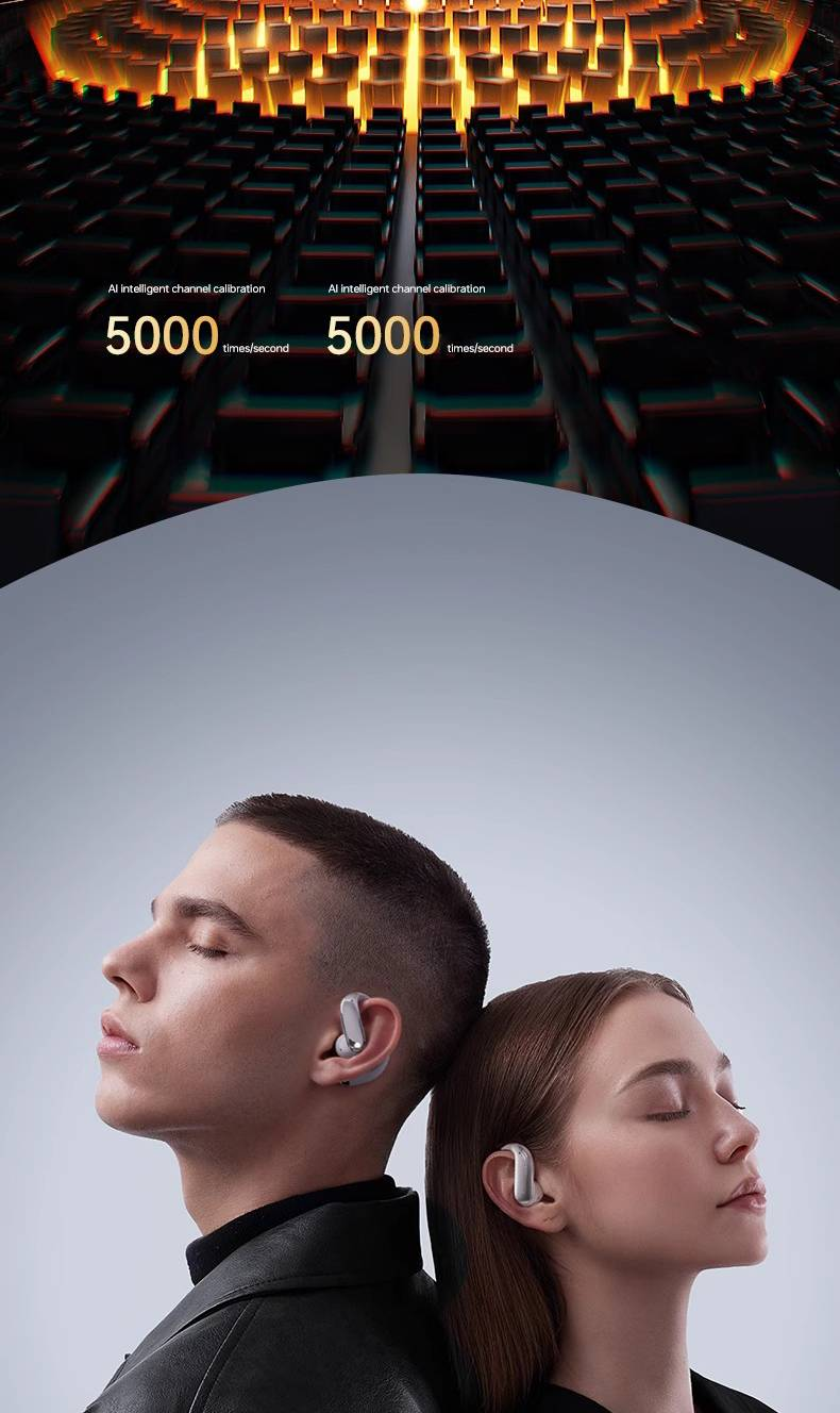 S06 Open Ear Headphones: 13mm Drivers, ENC, 90H Playtime, IPX6, 4-Point Support, Flash Connect_voghion.com