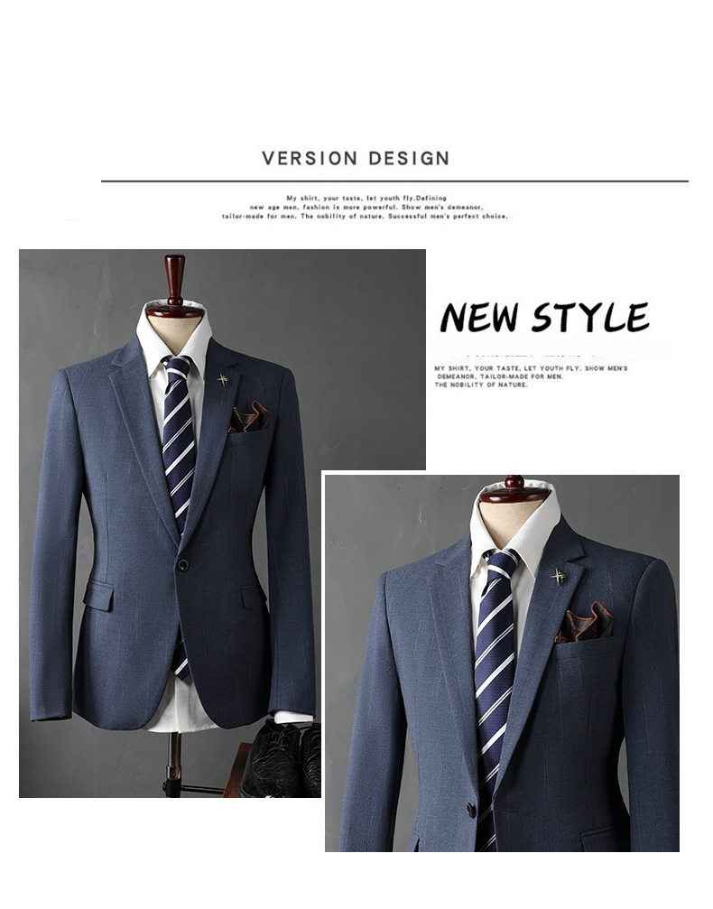 Men's Slim Fit Suit Set 3-Piece Formal Business Blazer Vest Pants Wedding Groom Party Outfit_voghion.com