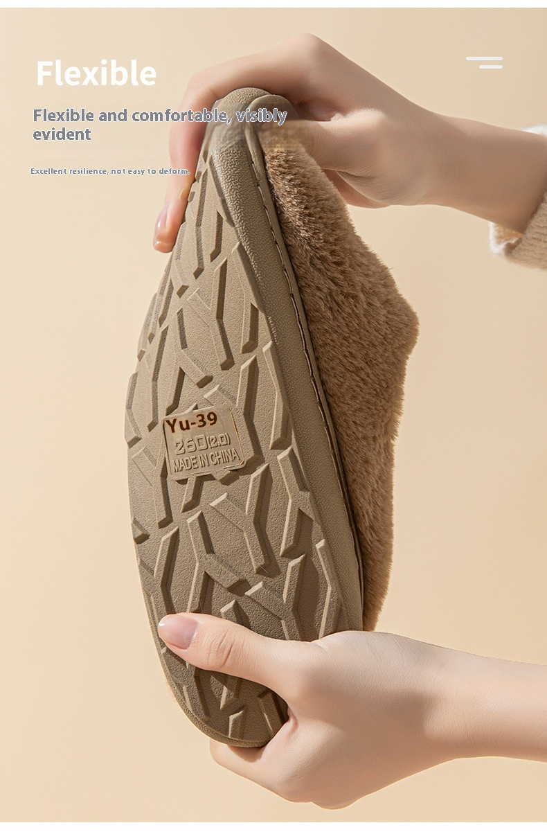 Women's Plush Lined Memory Foam Slippers – Non-Slip Indoor Outdoor House Shoes For Winter Comfort, Soft Fleece & Cushioned Support_voghion.com