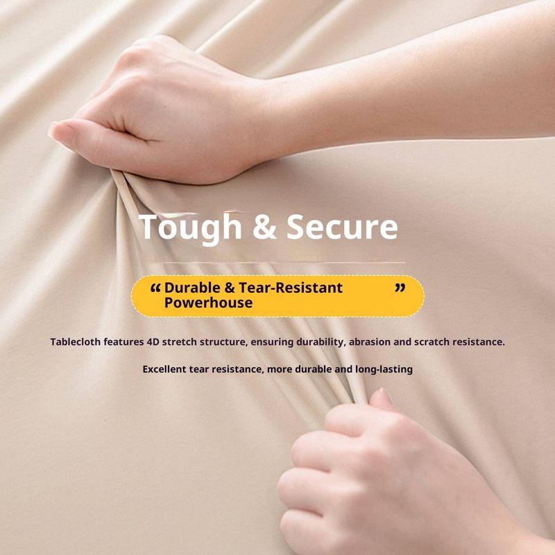 Copertura per tavolo rotondo in PVC di alta qualità: protezione impermeabile, antiscivolo ed elastica per tavolo da pranzo per casa e ristorante, colore moderno e tinta unita._voghion.com