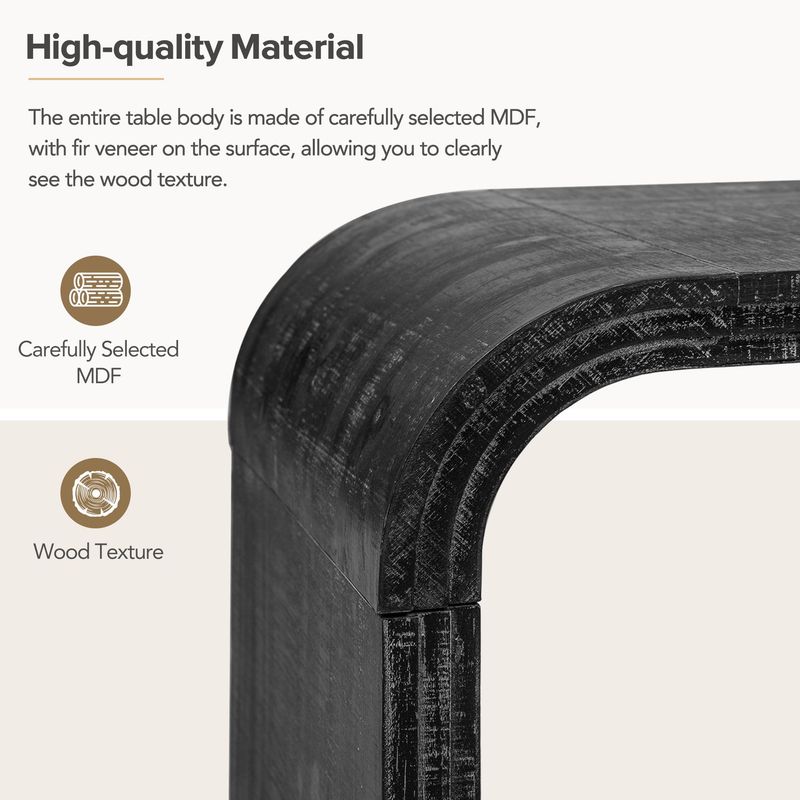 Minimalist Coffee Table With Curved Art Deco Design For Living Room Or Dining Room_voghion.com