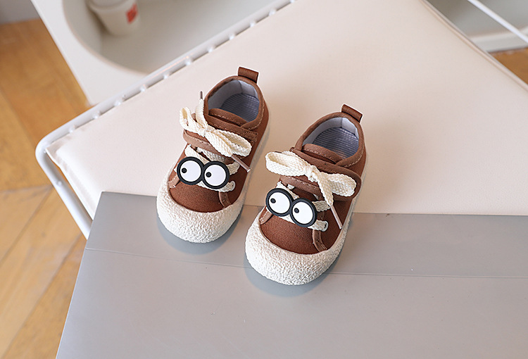 Kinder-Leinwandschuhe, Kinder-Innenschuhe, weiche Sohle, Kindergarten, kleine weiße Schuhe, Anhänger, Flut, Herbst_voghion.com