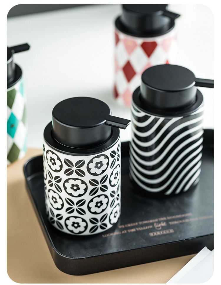 Flacone erogatore di schiuma in ceramica da 340 ml – Schiumatore di lozione e shampoo di alta qualità per la casa e gli hotel_voghion.com