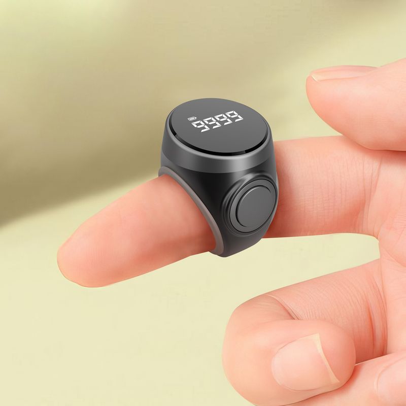 Nuovo S9 luminoso anello a pressione manuale con display digitale elettronico intelligente e contatore manuale_voghion.com