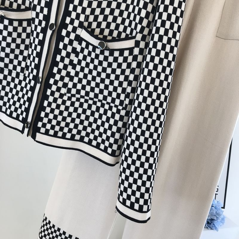 Dameskleding Tweedelige set voor kleine mensen in de herfst met een hoogstaand pak Kleine geurige stijl Wijde broek_voghion.com
