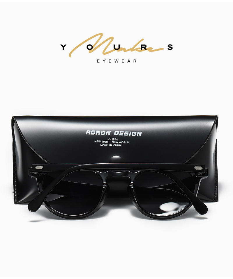 New Round Polarized Sunglasses Glasses Night Vision Goggles TR90 Sunglasses_voghion.com