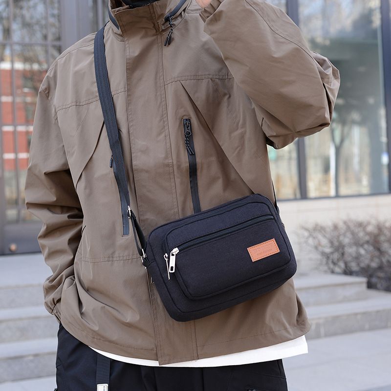 Borsa a tracolla casual da uomo in tela, grande capacità, per lavoro_voghion.com