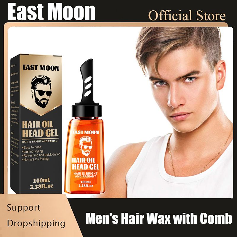 2 In 1 Wash With Wide Men Long Lasting Oil Hair Styling Cream Liquid Fluffy Comb 100Ml_voghion.com