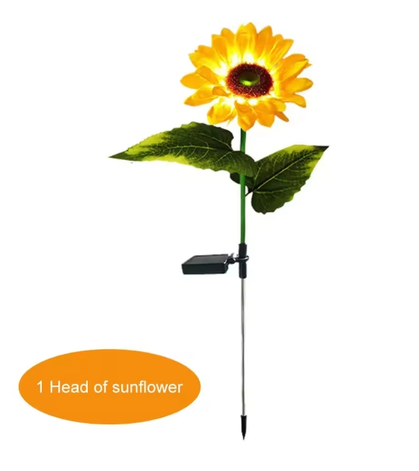 NUOVISSIMO 6/3/1 Testa Girasole di simulazione solare con palo luminoso Luci LED Giardino Cortile Prato Luci notturne Lampada decorativa per paesaggio_voghion.com