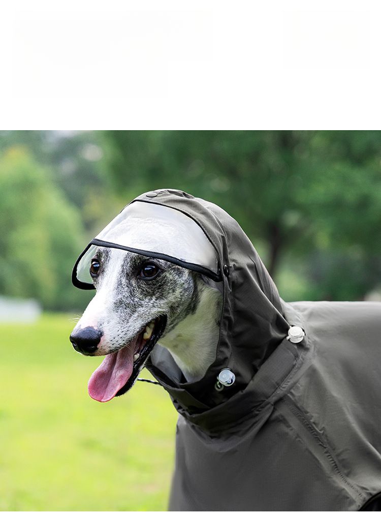 Wakytu UK Grand imperméable pour animaux de compagnie Poncho de pluie Veste imperméable à quatre pattes pour chien de taille moyenne Coupe-vent et imperméable_voghion.com