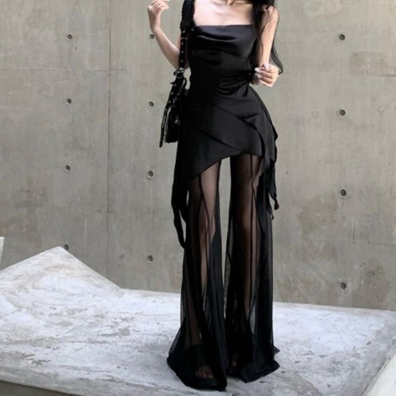 Fashionable Hot Girl High-End Elegant Camisole Top Summer New Stylish Unique High-Waisted Skirt Two-Piece Set For Women_voghion.com