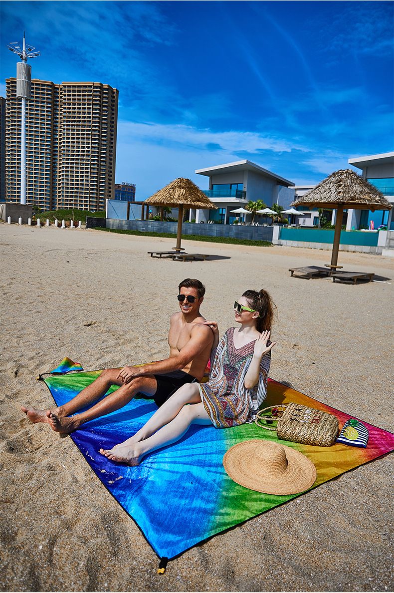 Bohemian Beach Hızlı Kuruyan, Su Geçirmez Ve Nem Geçirmez Açık Hava Piknik Matı, Kamp Battaniyesi_voghion.com