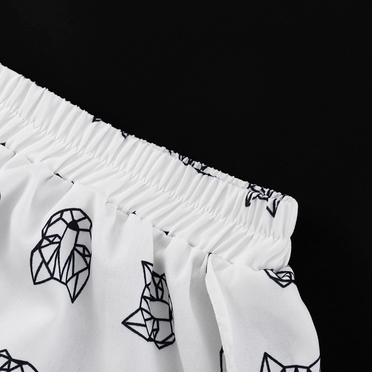 Kadınların gündelik bağcıklı uzun kollu pijama yüksek bel şortları ev kıyafetlerine uygun_voghion.com