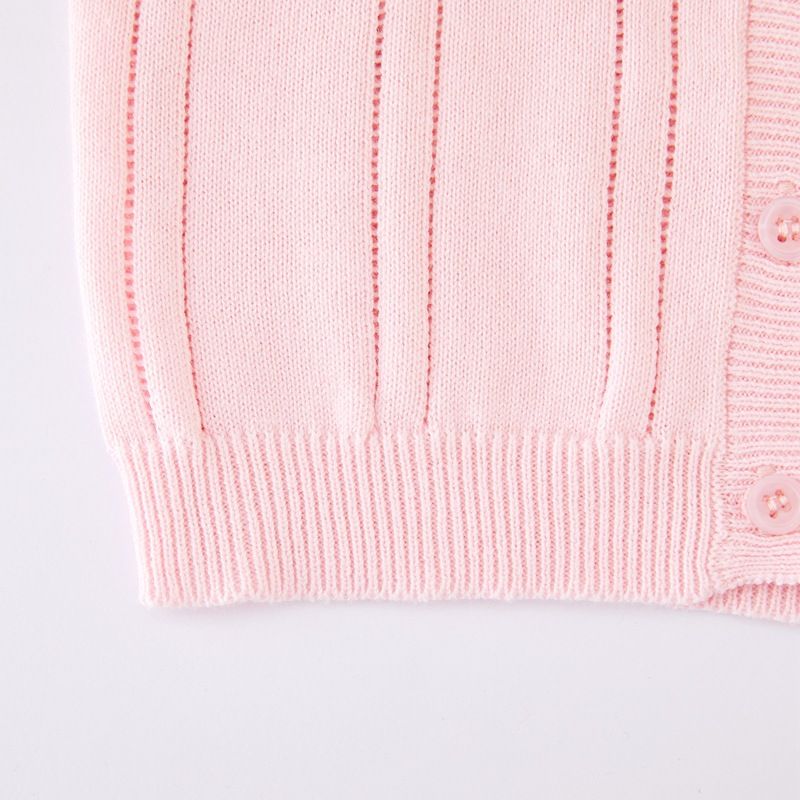 Cardigan estivo in maglia sottile per bambini, in cotone, per bambine, all'ingrosso, versione coreana, con scollo rotondo e protezione solare_voghion.com