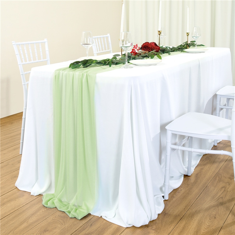 Tischfahne, Hochzeitsdekoration, Szene, Weihnachtslicht, Luxus-Gaze-Vorhang, Tischdecke, Perlen-Chiffon, Hochzeitsdekoration, Tischset_voghion.com