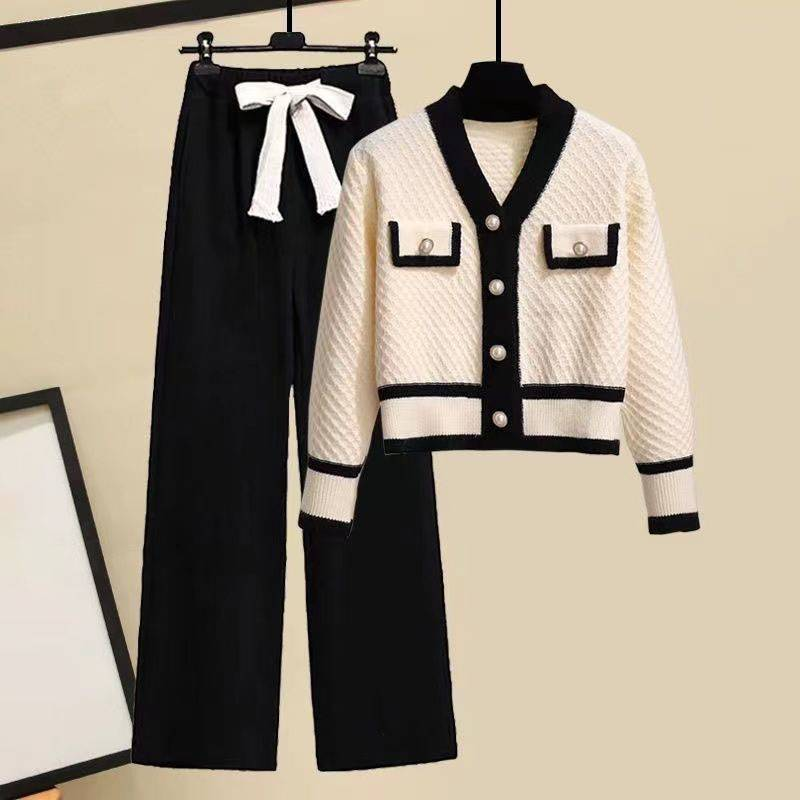 Women's Clothing Large Size Spring And Autumn Suits Fashionable And Age Reducing College Style Sweaters Women's Casual Pants Two Piece Suits_voghion.com