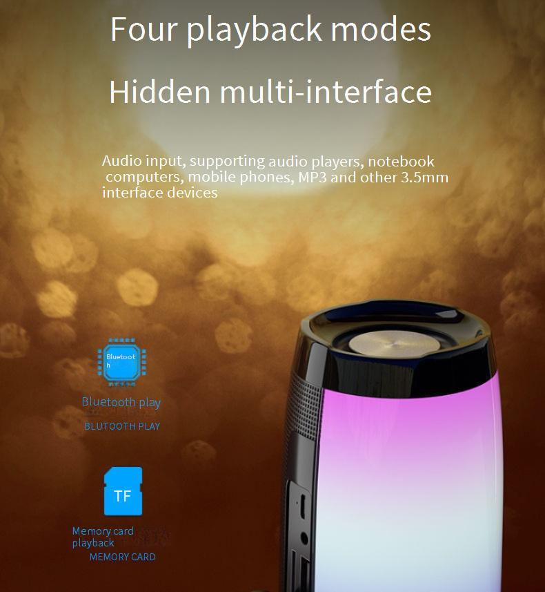 Tragbare Lautsprecher Privates Modell Zu Hause Bunte Lichter Drahtloses Bluetooth Hohe Lautstärke Subwoofer Karte Computer Audio Tragbarer Kleiner Lautsprecher_voghion.com