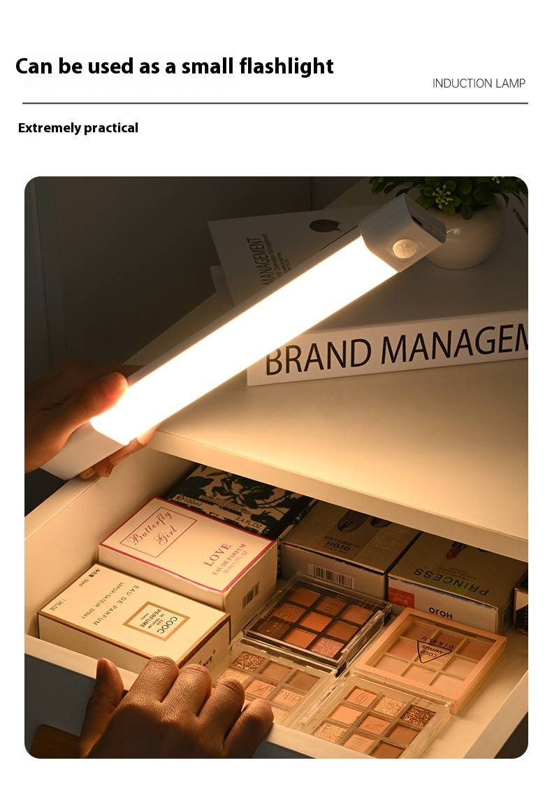 Lichtstrip met menselijke lichaamssensor, intelligente LED-magnetische aantrekkingskracht, geen bedrading nodig, oplaadbare zelfklevende lichtstrip voor keuken en garderobe_voghion.com