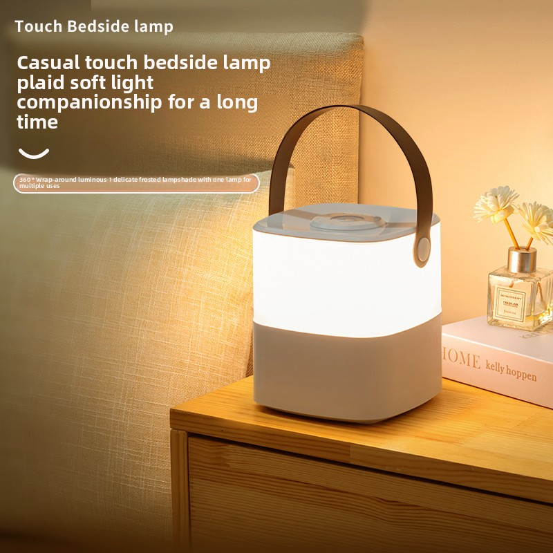 Luz nocturna táctil con LED blanco cálido, recargable por USB para niños y adultos, luz de noche regulable para guardería y suave ayuda para despertarse._voghion.com