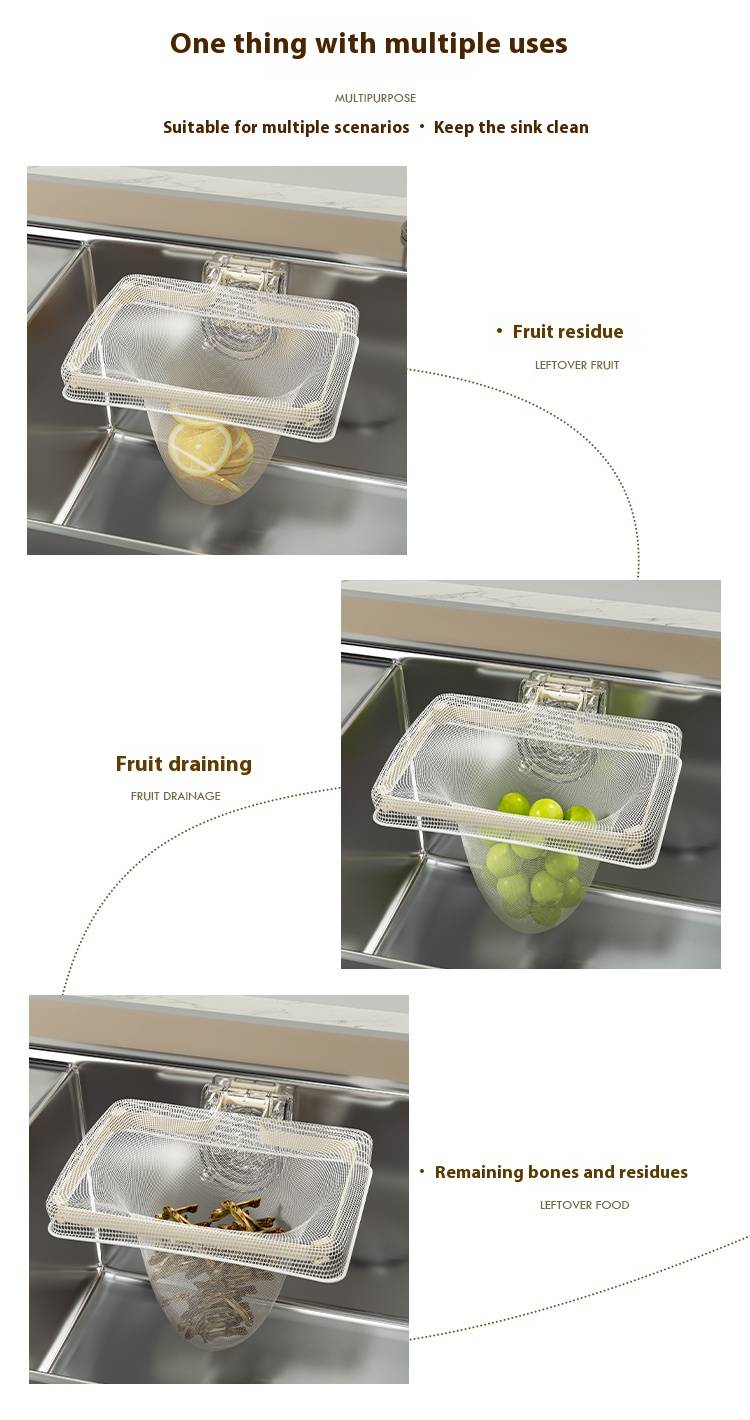 Universal-Abflusssieb mit Saugnäpfen – Einweg-Küchenabflussfilter, Lebensmittelabfallfänger für die Spüle (50er-Pack, 12 cm, transparent grau)_voghion.com