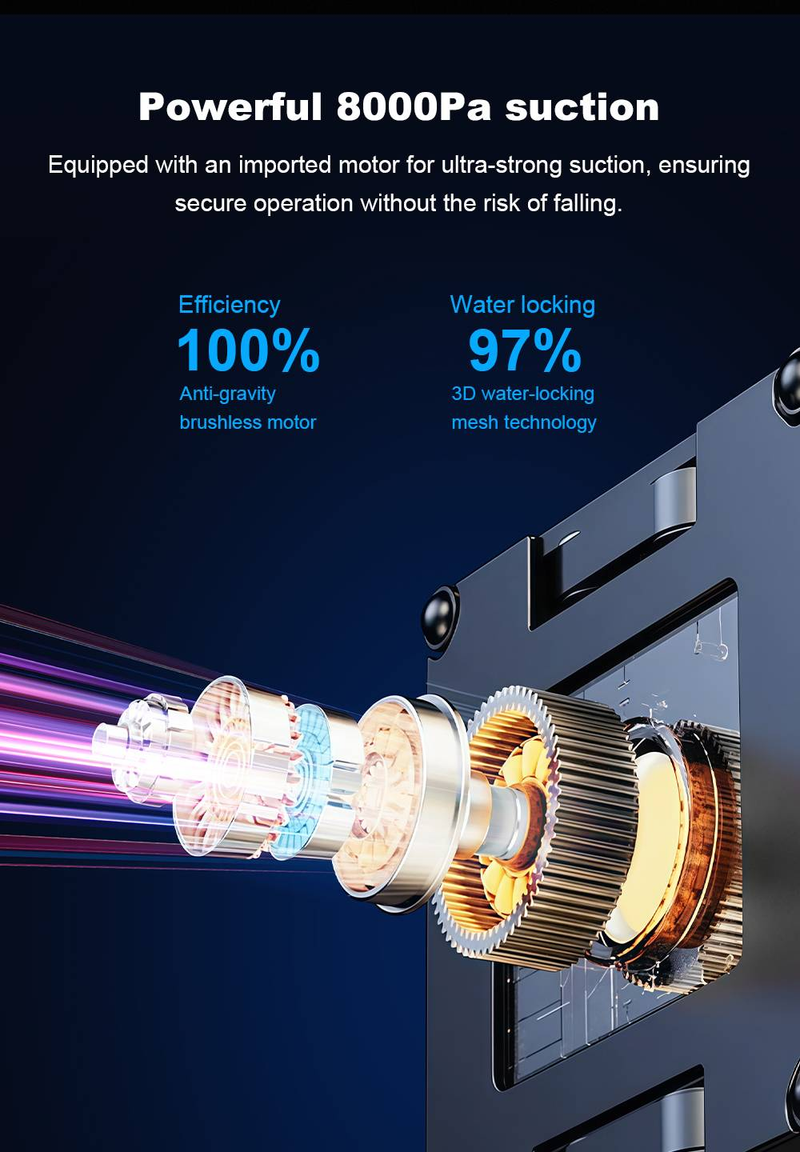 Robot lave-vitres Liectroux S11, jet d'eau 4 directions, navigation intelligente, système de sécurité multiple, fonctionnement sans cadre, télécommande et application._voghion.com