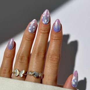 Nails Art & Tools Frosted Golden Autumn Orange Style Long Water Pipe Nail Hot Girl Style Diamond Flower Wear Nail Wholesale Nails_voghion.com